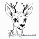 Simple Fawn Head Coloring Pages for Kids 3