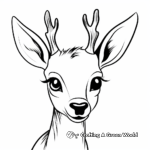 Simple Fawn Head Coloring Pages for Kids 4