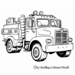 Simple Fire Truck Coloring Pages for Toddlers 1