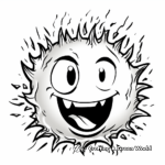 Simple Fireball Coloring Pages for Children 2