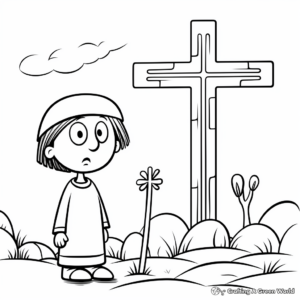 Simple Good Friday Coloring Pages for Children 3