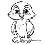 Simple Hawk Coloring Pages for Early Learners 4