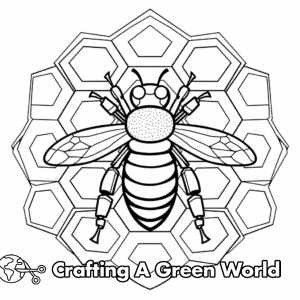 Honeycomb Coloring Pages - Free &amp; Printable!