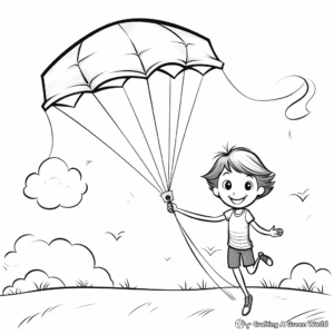 Simple Kite Coloring Pages for Beginners 3