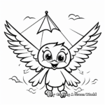 Simple Kite Flying Eagle Coloring Pages for Beginners 4