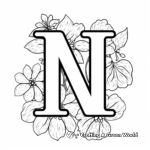 Simple Letter N Coloring Sheets for Toddlers 1