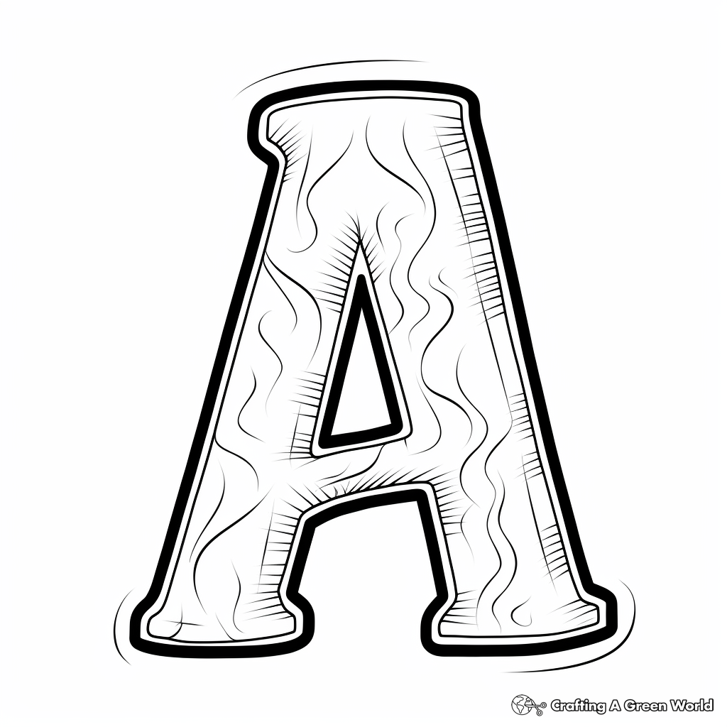 Simple Lowercase A Coloring Pages for Children 1