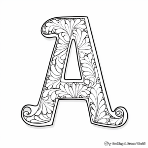 Simple Lowercase A Coloring Pages for Children 2