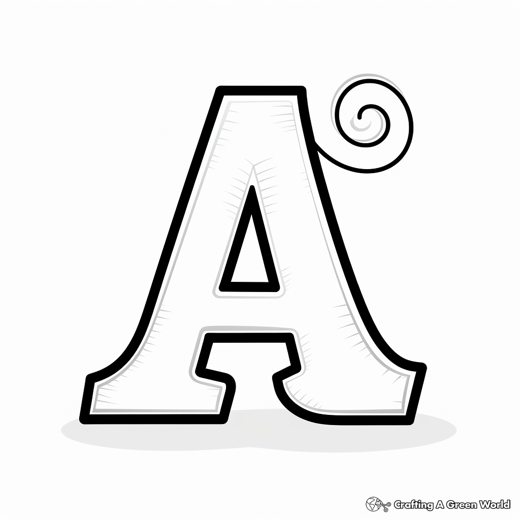 Simple Lowercase A Coloring Pages for Children 3