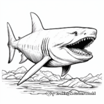 Simple Megalodon Coloring Pages for Beginners 1