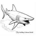 Simple Megalodon Coloring Pages for Beginners 2