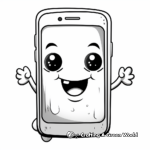 Simple Mobile Phone Coloring Pages for Beginners 1
