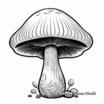 Simple Mushroom Coloring Pages for Kids 2