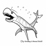 Simple Outline Kronosaurus Coloring Pages for Beginners 3