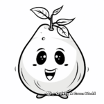 Simple Pear Coloring Pages for Kids 4