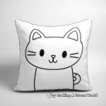 Simple Pillow Cat Coloring Pages for Kids 2
