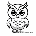 Simple Preschooler-Friendly Owl Coloring Pages 2