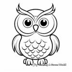 Simple Preschooler-Friendly Owl Coloring Pages 3