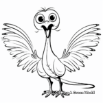 Simple Pyroraptor Outline Coloring Pages for Toddlers 2