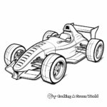 Simple Race Car Coloring Pages for Children 2