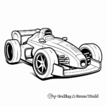 Simple Race Car Coloring Pages for Children 4