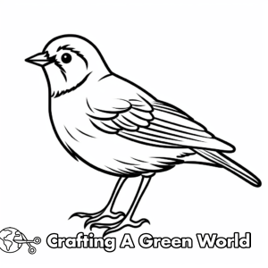 Red Winged Blackbird Coloring Pages - Free &amp; Printable!