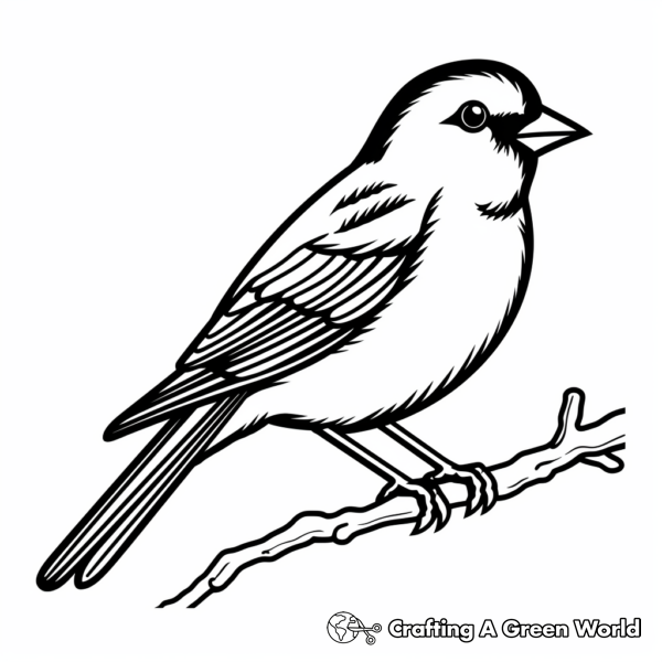 Red Winged Blackbird Coloring Pages - Free &amp; Printable!