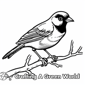 Red Winged Blackbird Coloring Pages - Free &amp; Printable!