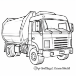 Simple Rubbish Truck Coloring Pages for Beginners 1