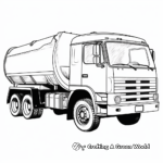Simple Rubbish Truck Coloring Pages for Beginners 3