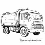 Simple Rubbish Truck Coloring Pages for Beginners 4