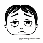 Simple Sad Face Coloring Pages for Kids 2