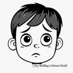 Simple Sad Face Coloring Pages for Kids 3