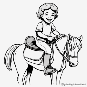 Simple Saddle Pad Coloring Pages for Kids 3