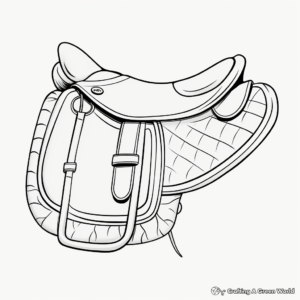Simple Saddle Pad Coloring Pages for Kids 4