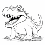 Simple Sarcosuchus Coloring Pages for Kids 4