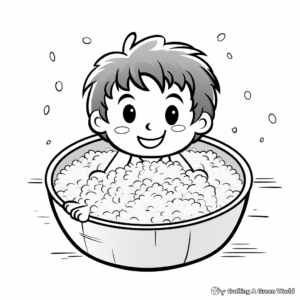 Simple Short-Grain Rice Coloring Pages for Children 4