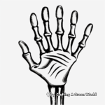 Simple Skeleton Hand Coloring Pages for Beginners 3