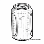 Páginas para colorear de latas de refresco sencillas 2