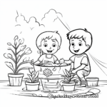 Simple Springtime Activities Coloring Pages 1