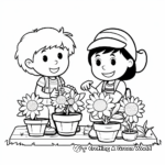 Simple Springtime Activities Coloring Pages 4