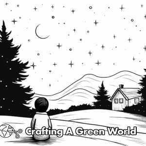 Night Sky Coloring Pages - Free &amp; Printable!