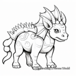 Simple Styracosaurus Coloring Pages for Beginners 1