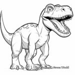 Simple Tarbosaurus Coloring Pages for Toddlers 1