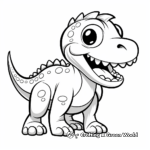 Simple Tarbosaurus Coloring Pages for Toddlers 3