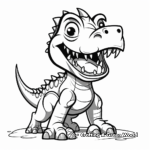 Simple Tarbosaurus Coloring Pages for Toddlers 4