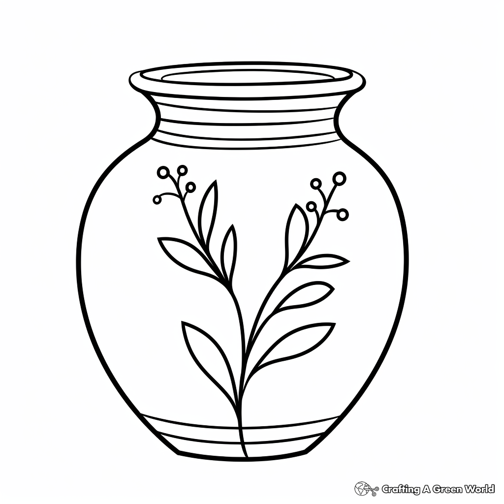 Simple Terracotta Vase Coloring Pages for Beginners 1