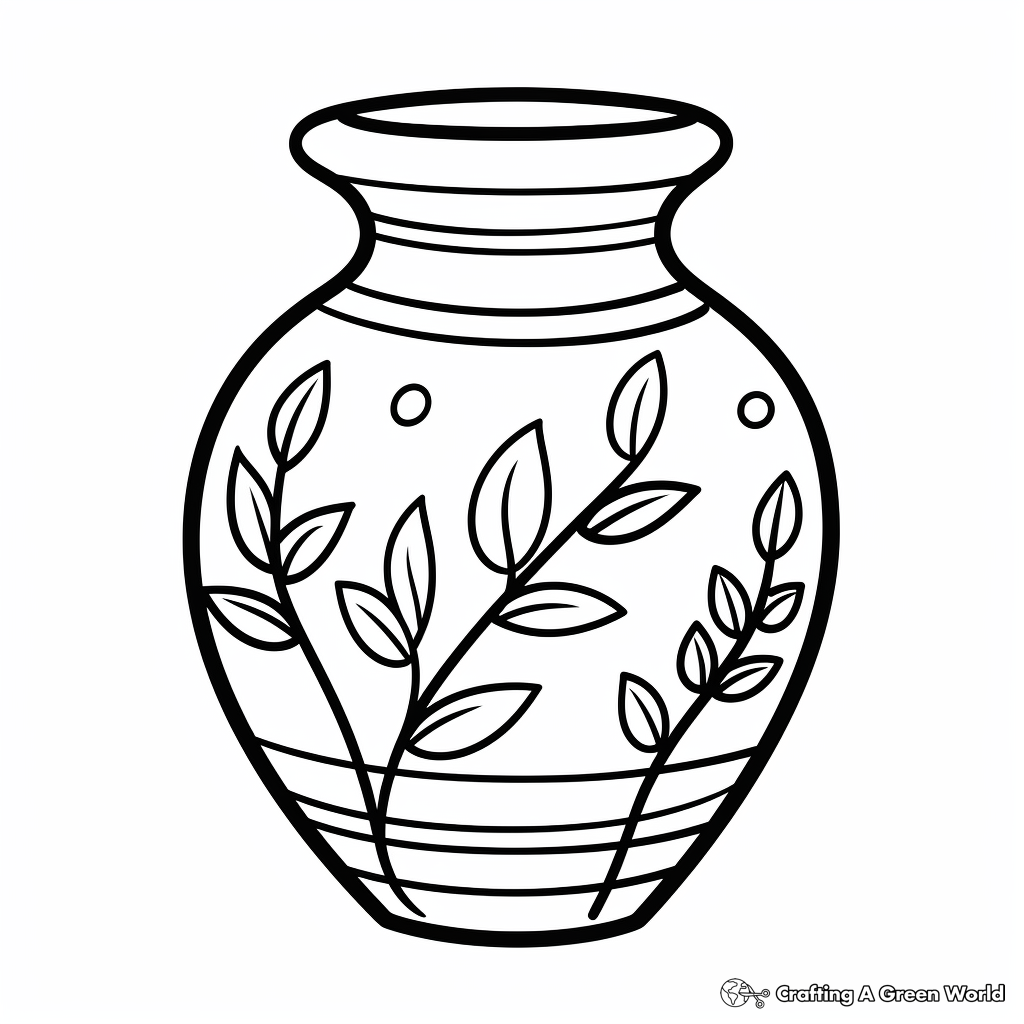 Simple Terracotta Vase Coloring Pages for Beginners 2