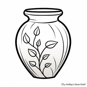 Simple Terracotta Vase Coloring Pages for Beginners 3
