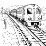 Simple Train Track Coloring Sheets 1